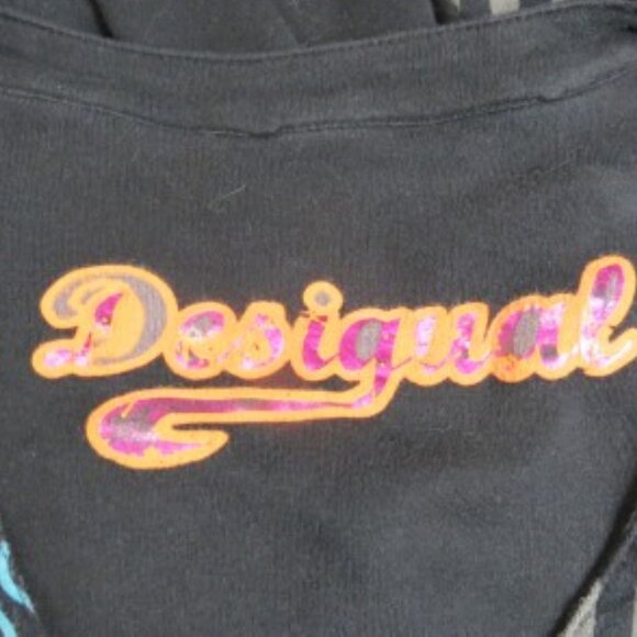 Desigual Long Sleeve Graphic Text Print Dress - Picture 7 of 9